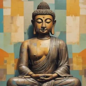 Lotus Buddha zen Best meditation calm spiritual art deco vintage art work wall art prints and posters uk aialchemyart.co.uk trending art zen buddha