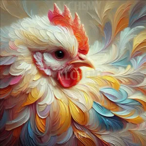 Best vintage chicken farmyard animal art deco wall art prints and posters uk aialchemyart.co.uk Rustic farmyard rustic chicken nature wall art, thick fluffy impasto feather art, 1950’s retro wildlife allotment art