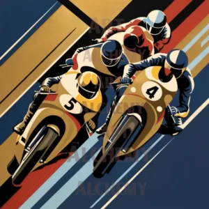 Vintage Art deco motorcycle race. Aialchemyart.co.uk vintage Poster art, retro wall art, art deco, best art deco art speed race bike race