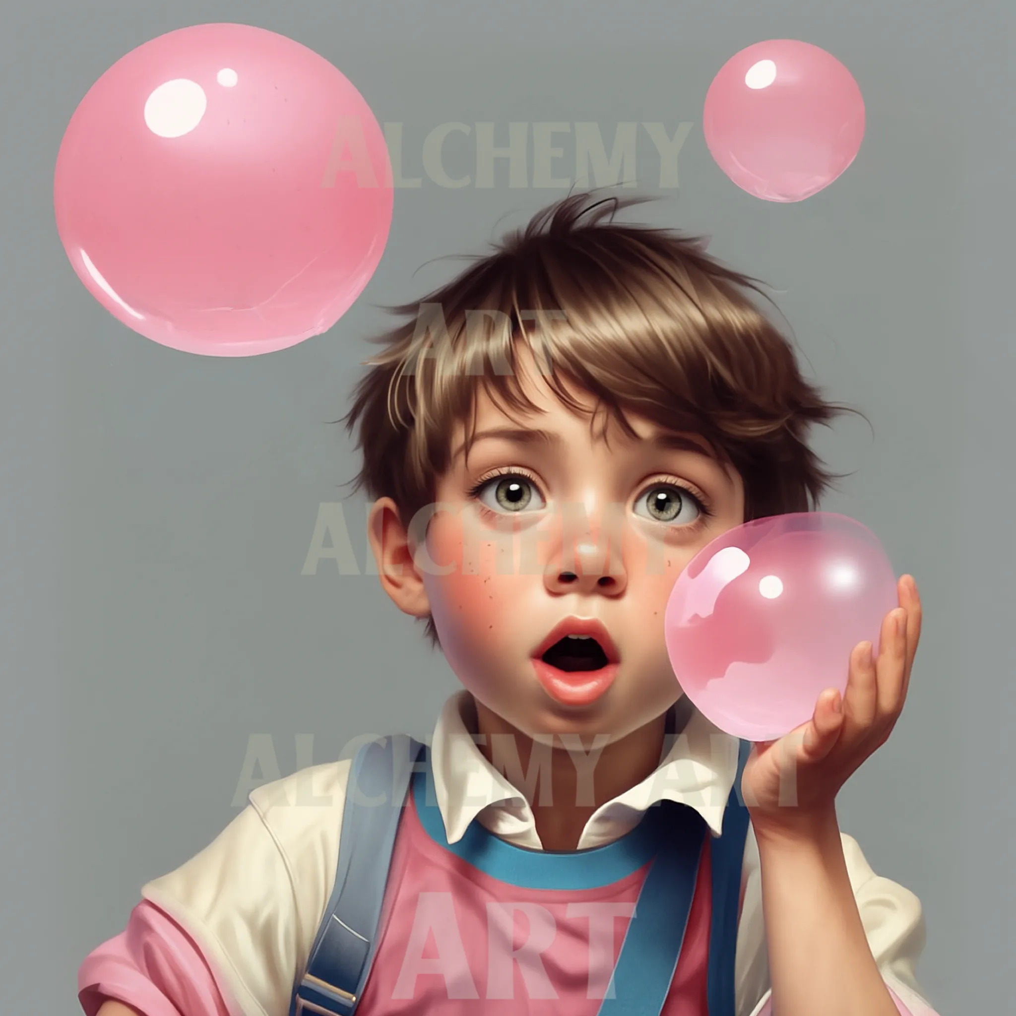 Vintage 1950’s prints and poster wall art Bubble Boy Poster - art print on Aialchemyart.co.uk art, Poster art, retro wall art, best vintage art nostalgic vintage art deco art