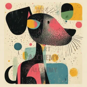 Cute 1950's Dog. aialchemyart.co.uk best vintage, art deco, retro prints and posters in the uk