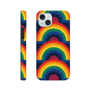 vintage retro rainbow protective mobile phone case. 1950’s. Aialchemyart.co.uk trending iPhone compatible case. Best mobile phone cases uk Trending