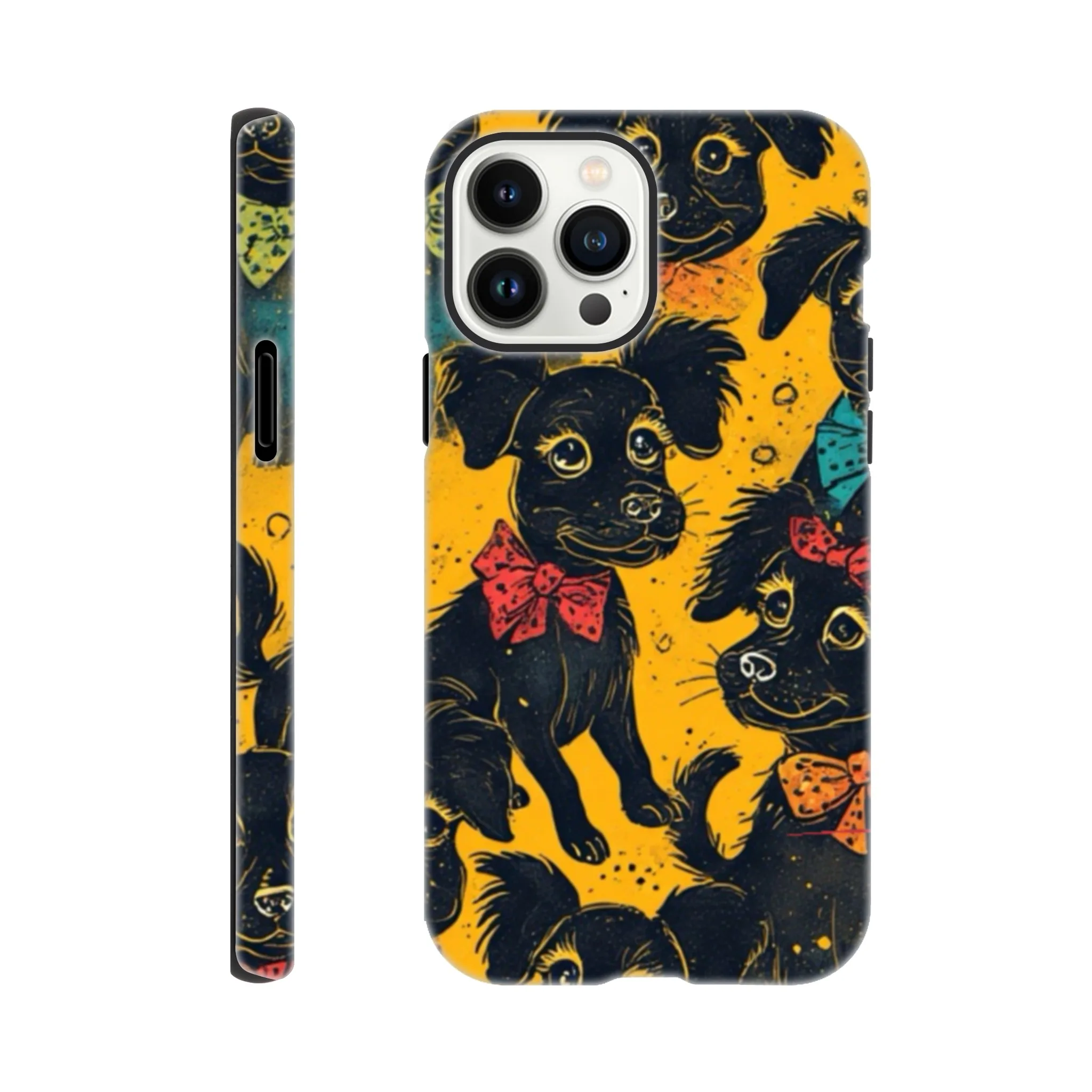 vintage cute whimsical dog protective mobile phone case. Trending best mobile phone case in uk. Aialchemyart.co.uk funky quirky retro design