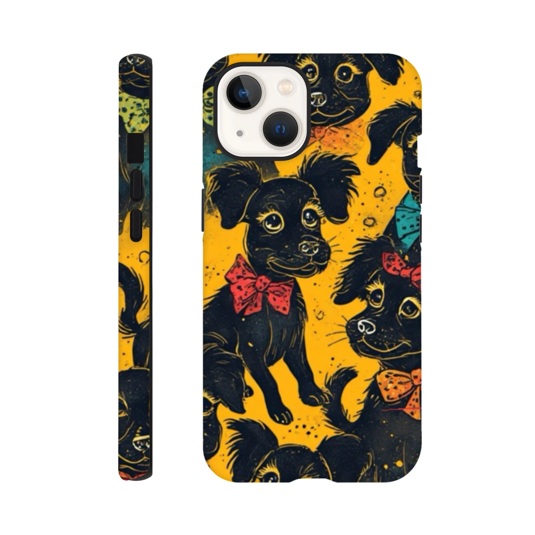 vintage cute whimsical dog protective mobile phone case. Trending best mobile phone case in uk. Aialchemyart.co.uk funky quirky retro design