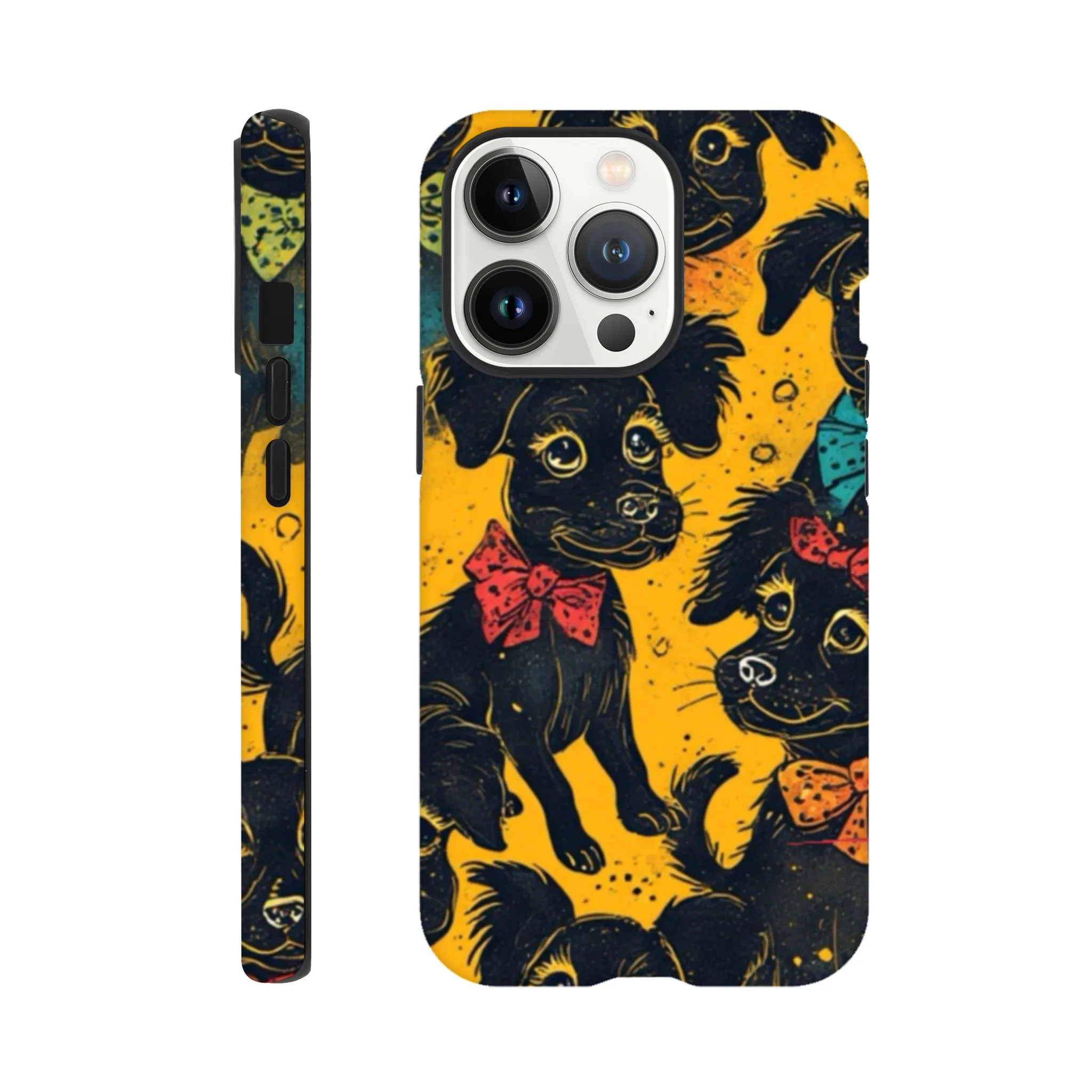 vintage cute whimsical dog protective mobile phone case. Trending best mobile phone case in uk. Aialchemyart.co.uk funky quirky retro design