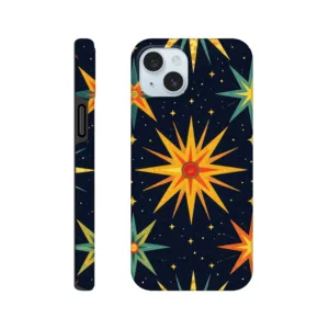 Vintage 1950’s retro star design phone case. Tough protection for mobile phones. Trending vintage phone cases compatible with iPhones. Aialchemyart.co.uk