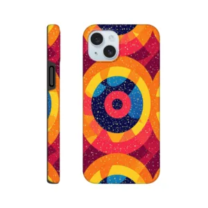Vintage 1950’s geometric bullseye mobile phone case. Retro, art deco, trending mobile phone case. Trending, custom exclusive colourful aialchemyart.co.uk Vintage vintage art best mobile phone cases uk