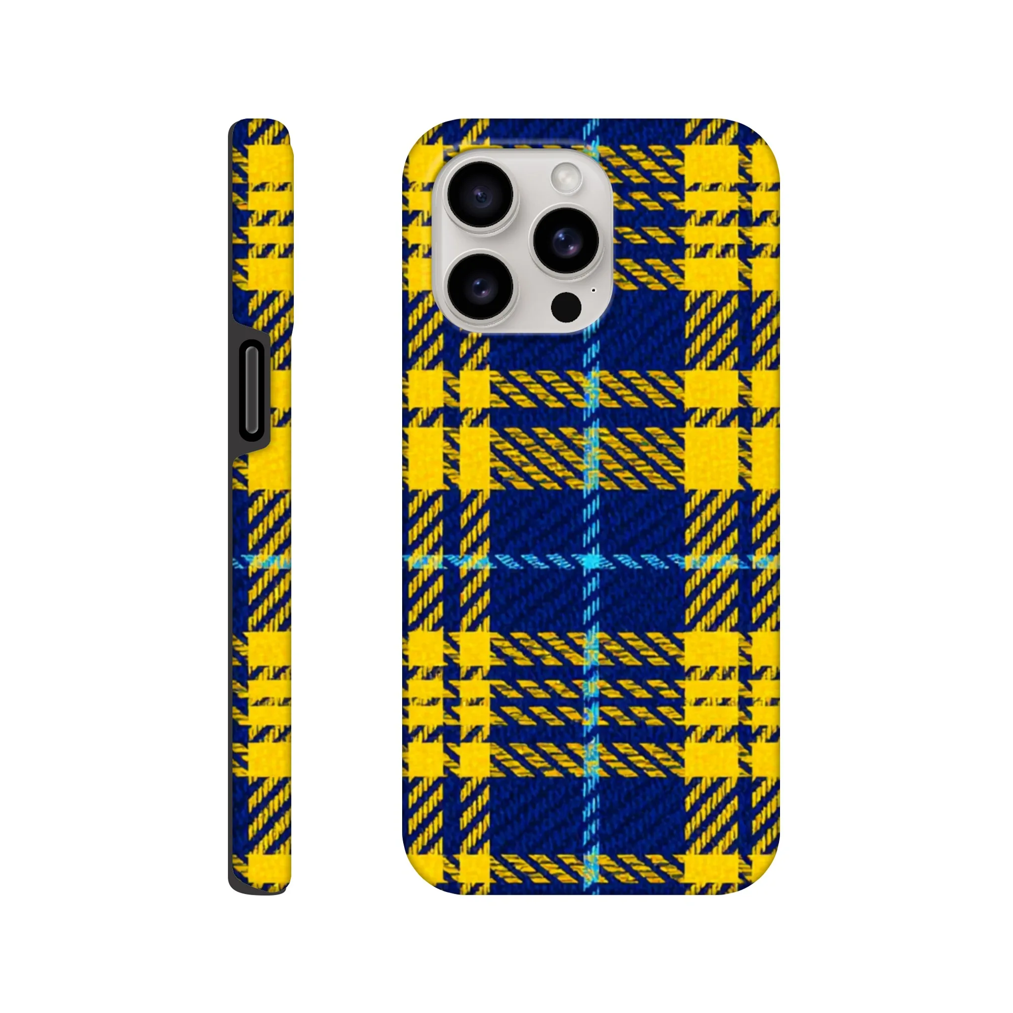 Vintage 1950’s yellow and blue tartan mobile phone case. Retro, art deco, trending mobile phone case. Trending, custom exclusive colourful aialchemyart.co.uk Vintage vintage art best mobile phone cases uk