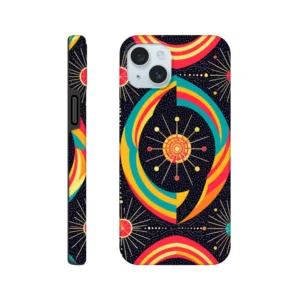 Vintage 1950’s retro atomic, mid century design protective mobile phone case. Tough custom iPhone compatible mobile phone case. Aialchemyart.co.uk