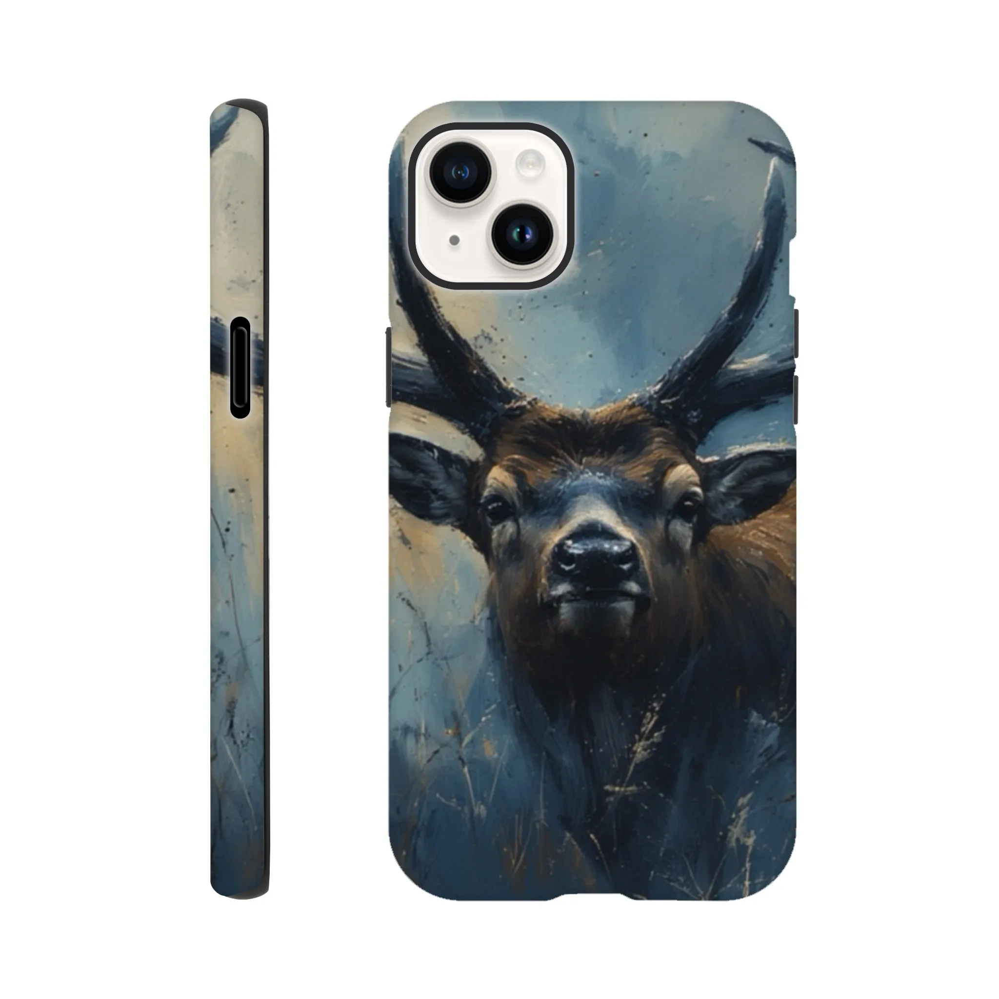 Vintage stag animal, retro tough protective phone case. Best retro vintage phone cases in the uk. Trending mobile phone case. Compatible with iPhone models. Aialchemyart.co.uk