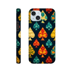 vintage retro deck of cards spades protective mobile phone case. 1950’s. Aialchemyart.co.uk trending iPhone compatible case. Best mobile phone cases uk Trending