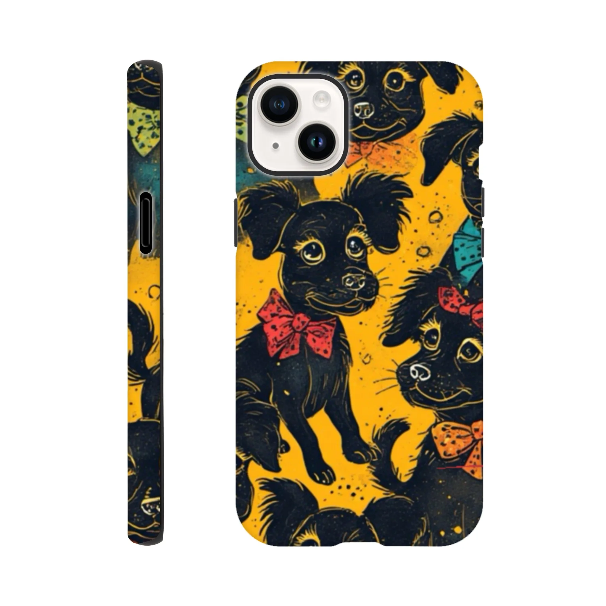 vintage cute whimsical dog protective mobile phone case. Trending best mobile phone case in uk. Aialchemyart.co.uk funky quirky retro design