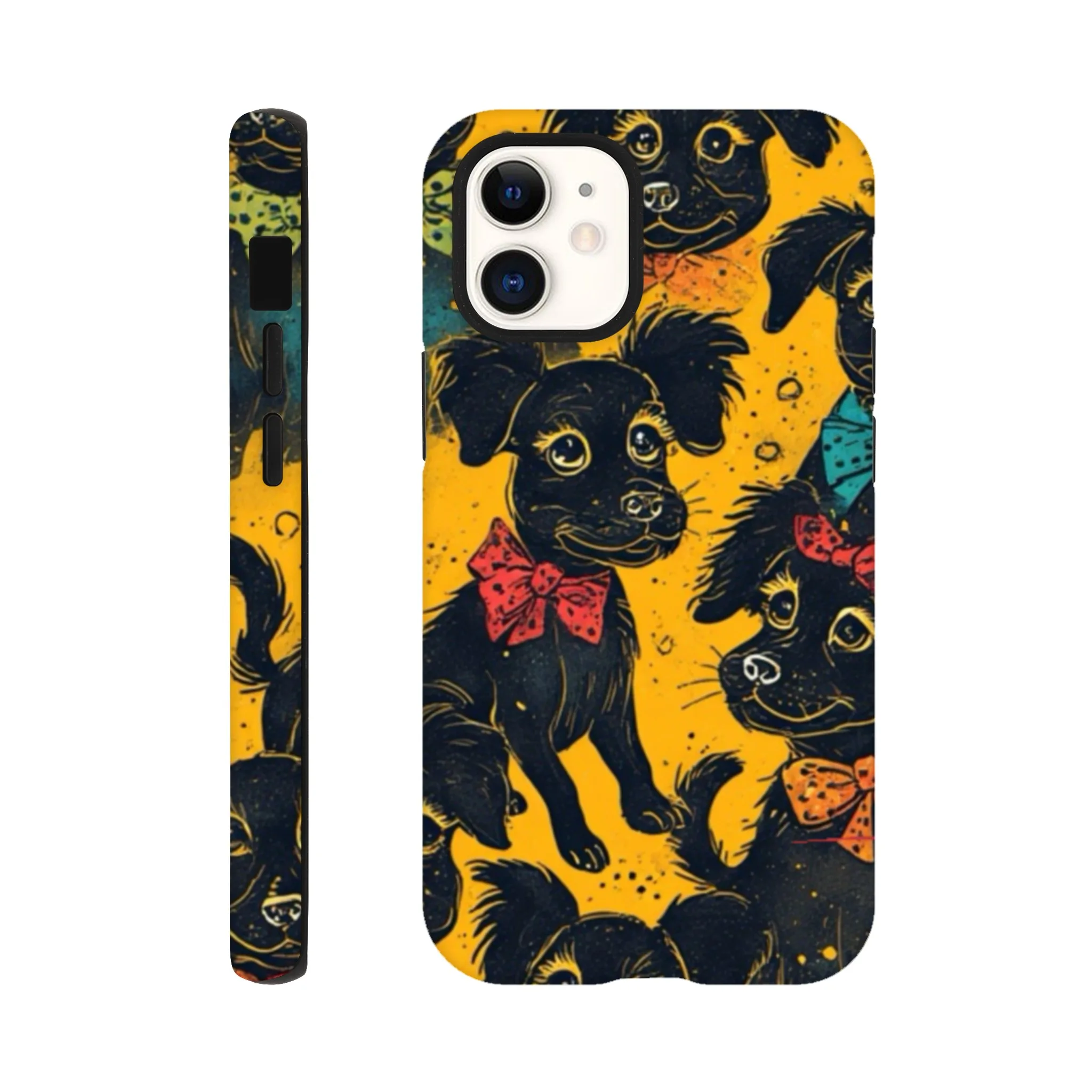 vintage cute whimsical dog protective mobile phone case. Trending best mobile phone case in uk. Aialchemyart.co.uk funky quirky retro design