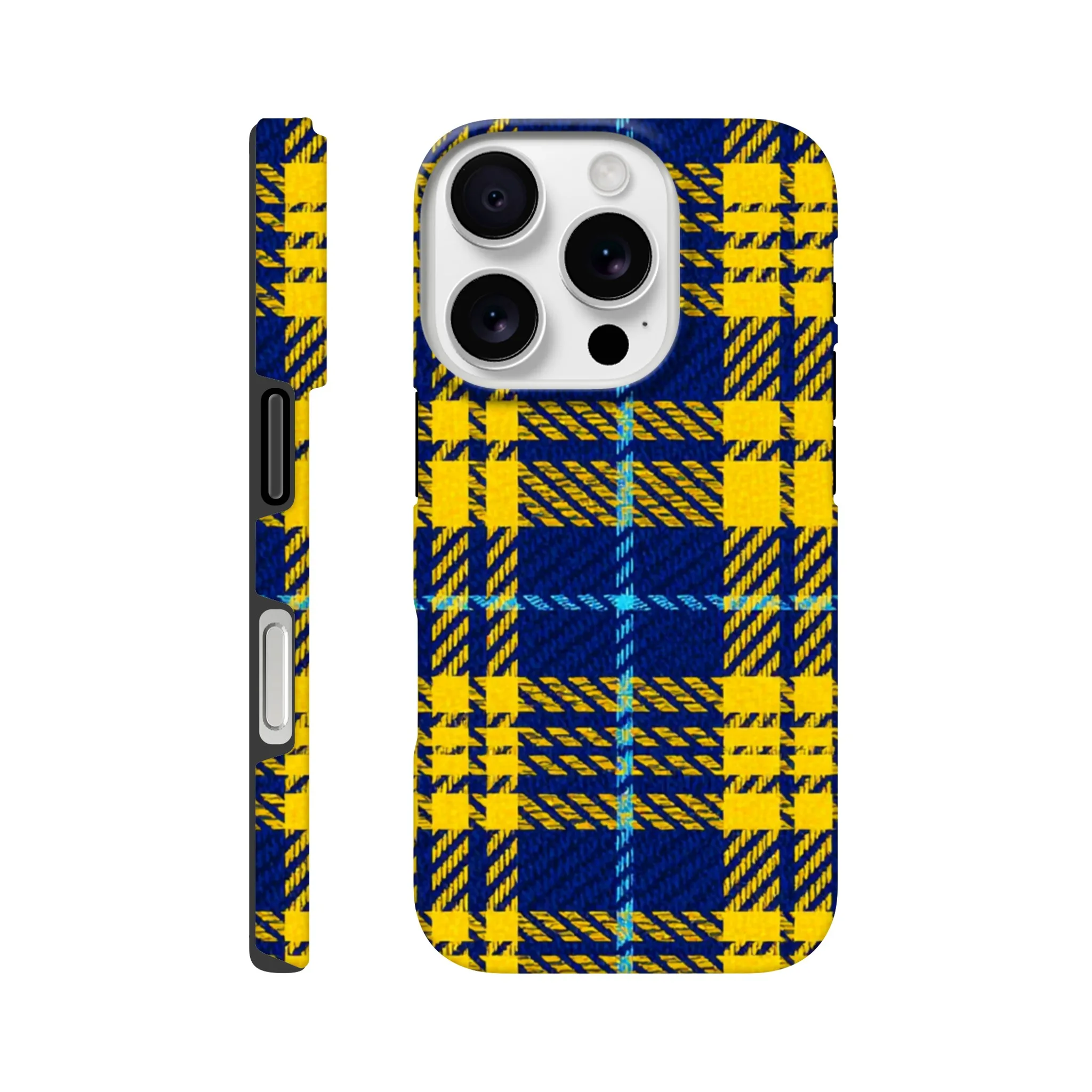 Vintage 1950’s yellow and blue tartan mobile phone case. Retro, art deco, trending mobile phone case. Trending, custom exclusive colourful aialchemyart.co.uk Vintage vintage art best mobile phone cases uk