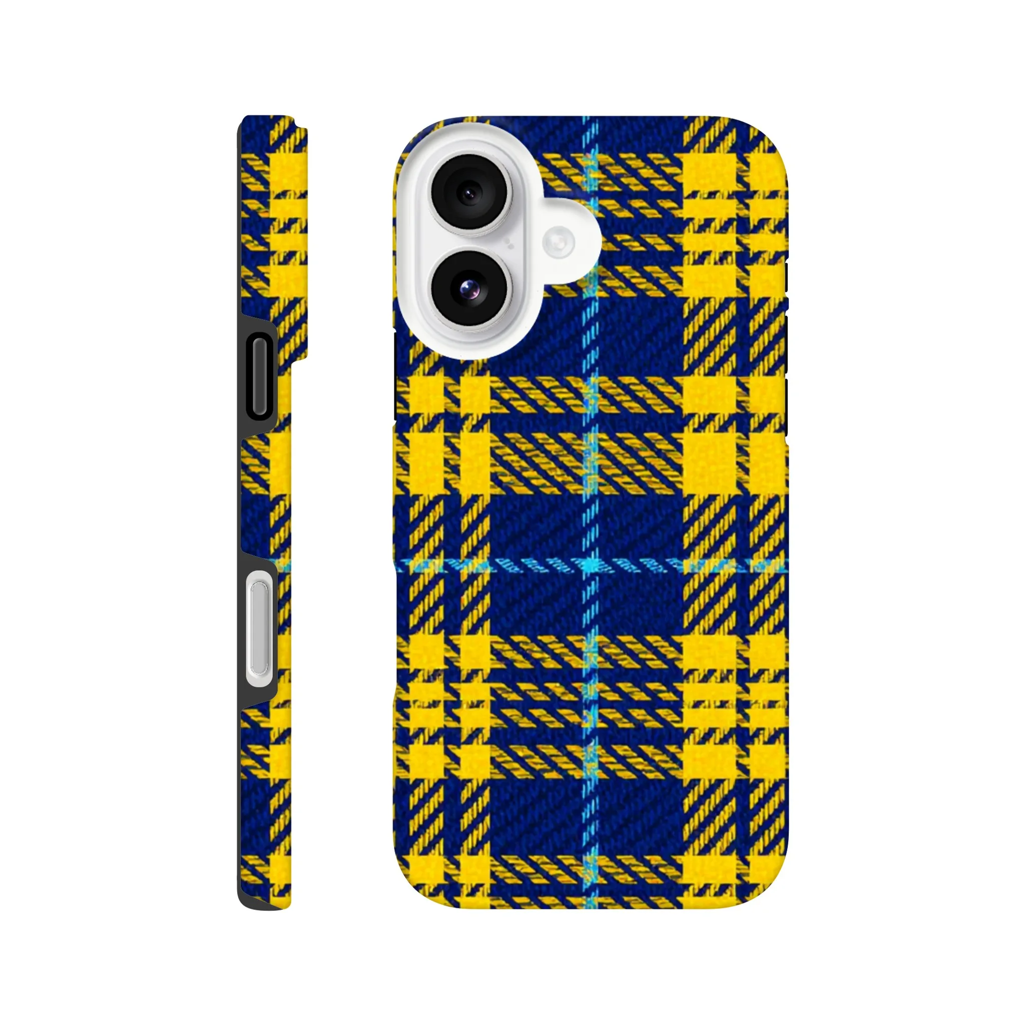 Vintage 1950’s yellow and blue tartan mobile phone case. Retro, art deco, trending mobile phone case. Trending, custom exclusive colourful aialchemyart.co.uk Vintage vintage art best mobile phone cases uk