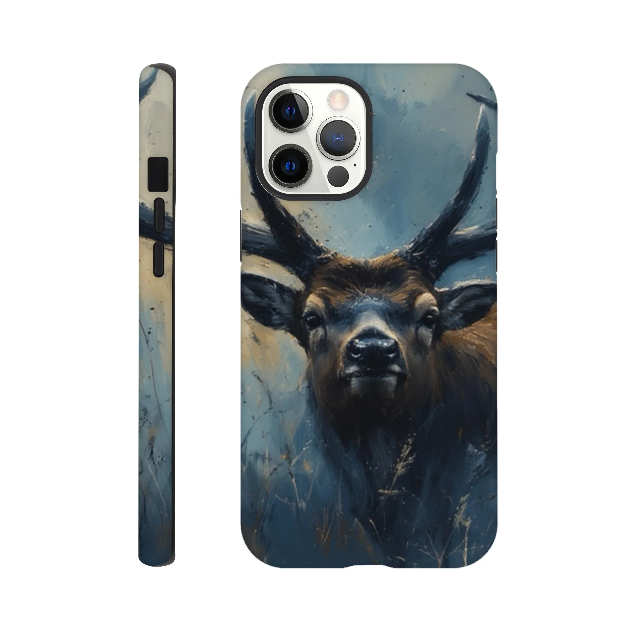 Vintage stag animal, retro tough protective phone case. Best retro vintage phone cases in the uk. Trending mobile phone case. Compatible with iPhone models. Aialchemyart.co.uk