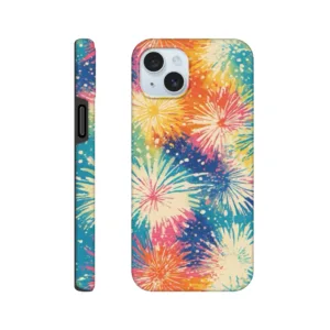 vintage fireworks protective mobile phone case. Trending best mobile phone case in uk. Aialchemyart.co.uk funky quirky retro design