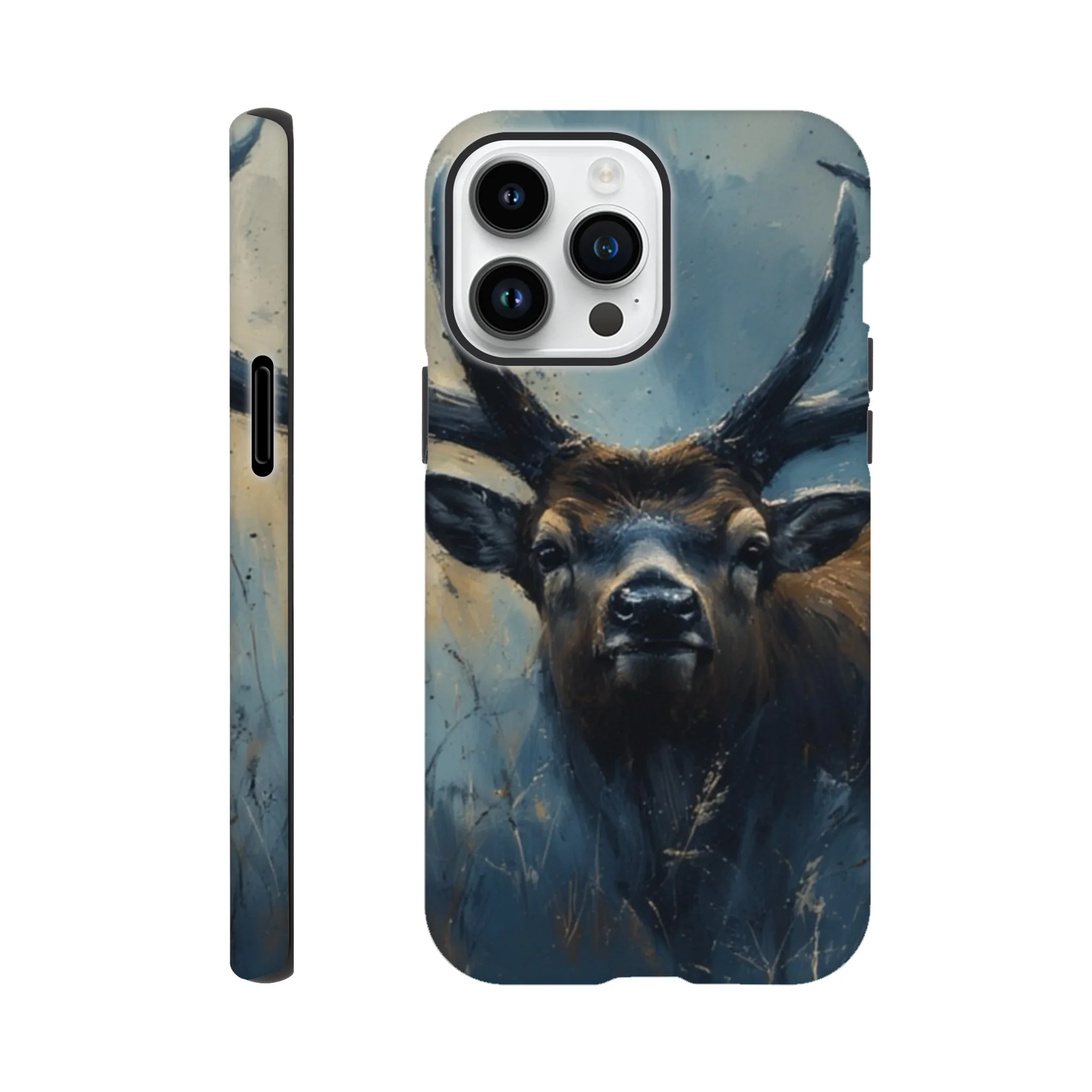 Vintage stag animal, retro tough protective phone case. Best retro vintage phone cases in the uk. Trending mobile phone case. Compatible with iPhone models. Aialchemyart.co.uk