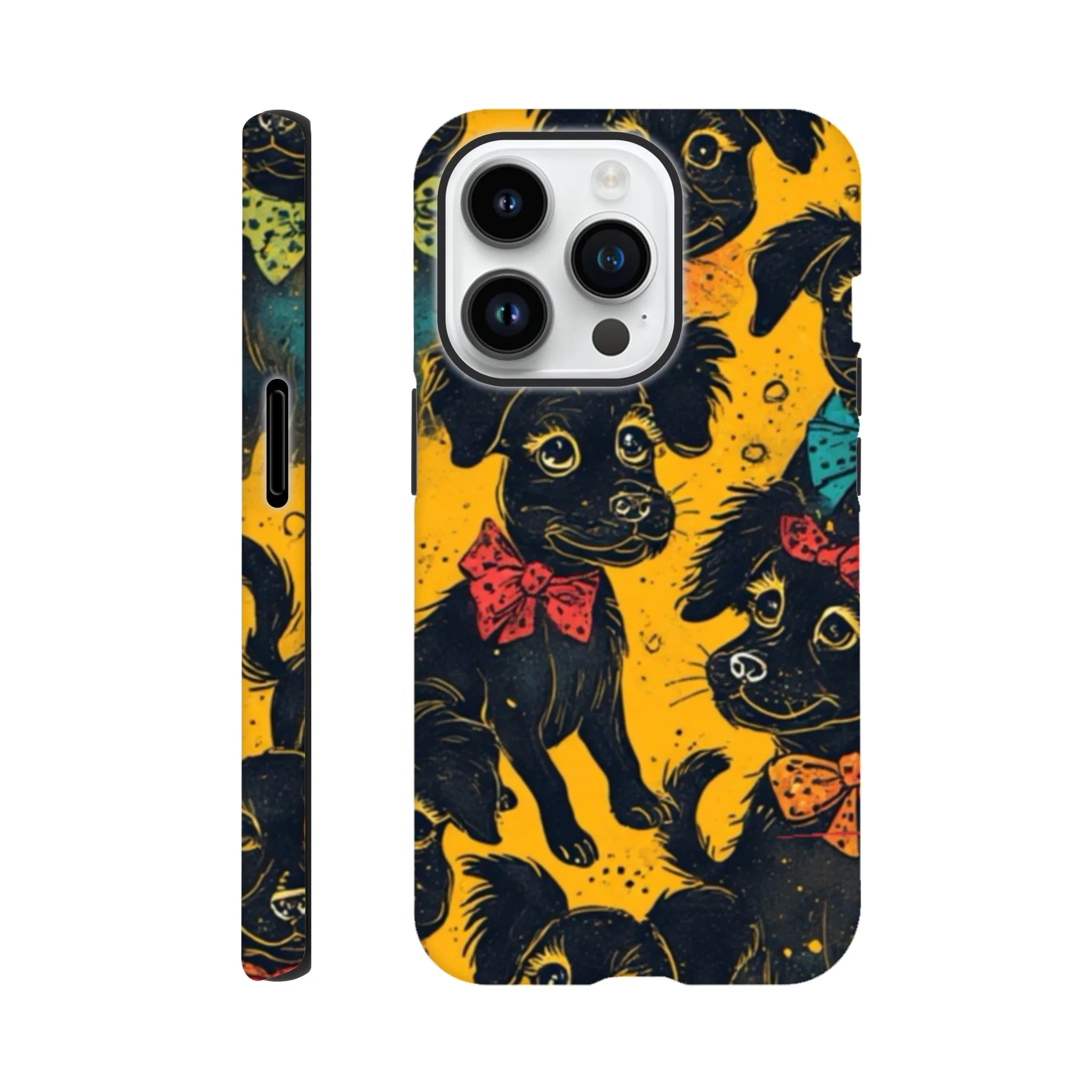 vintage cute whimsical dog protective mobile phone case. Trending best mobile phone case in uk. Aialchemyart.co.uk funky quirky retro design