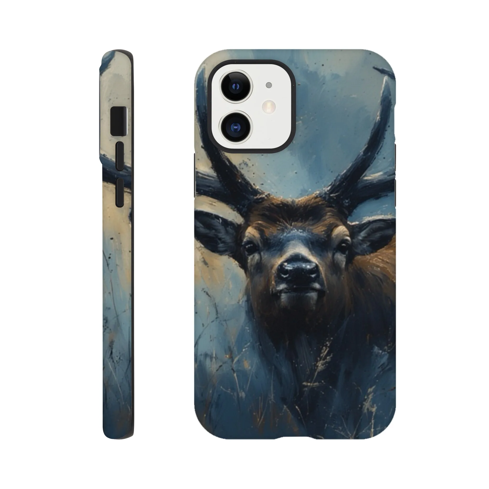 Vintage stag animal, retro tough protective phone case. Best retro vintage phone cases in the uk. Trending mobile phone case. Compatible with iPhone models. Aialchemyart.co.uk