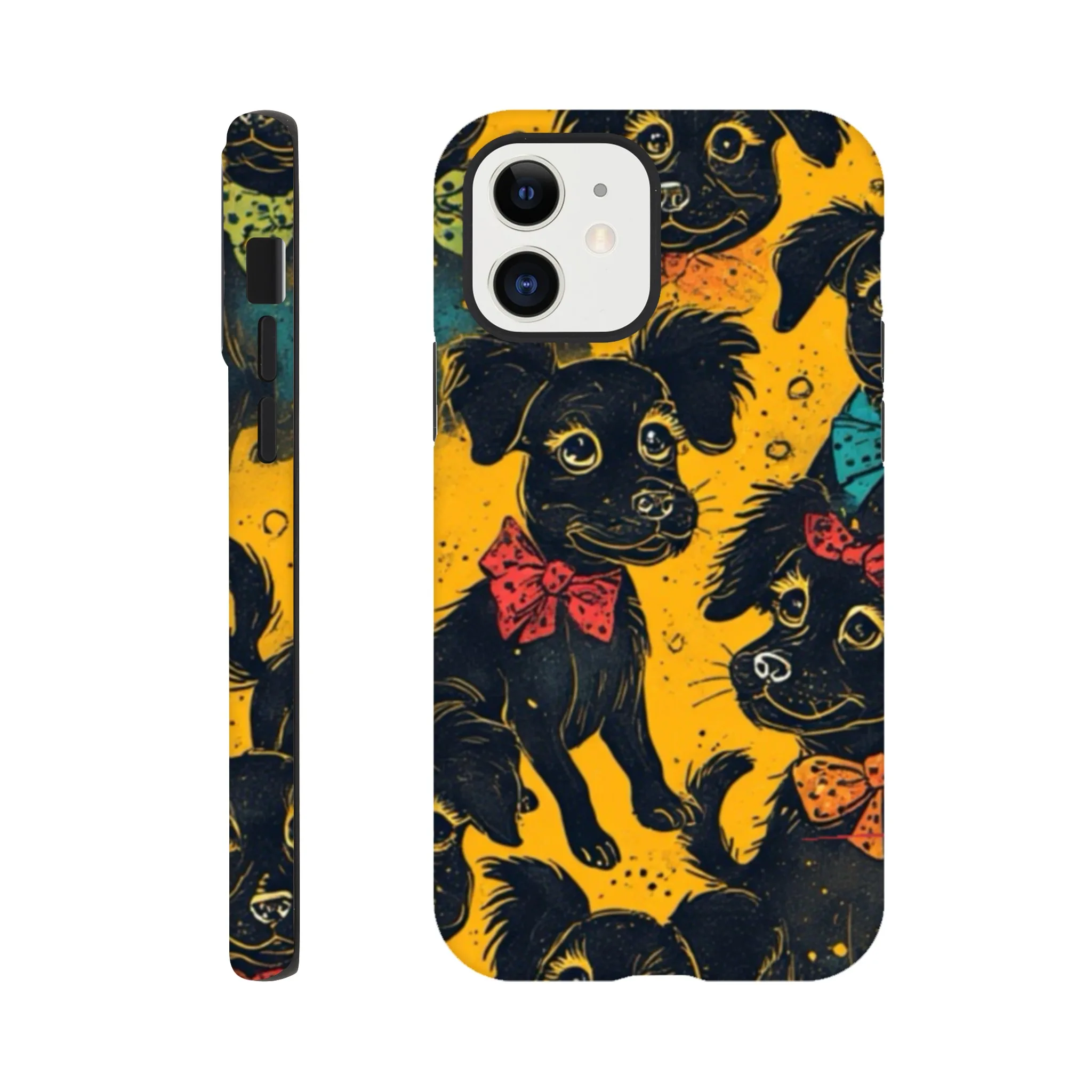 vintage cute whimsical dog protective mobile phone case. Trending best mobile phone case in uk. Aialchemyart.co.uk funky quirky retro design