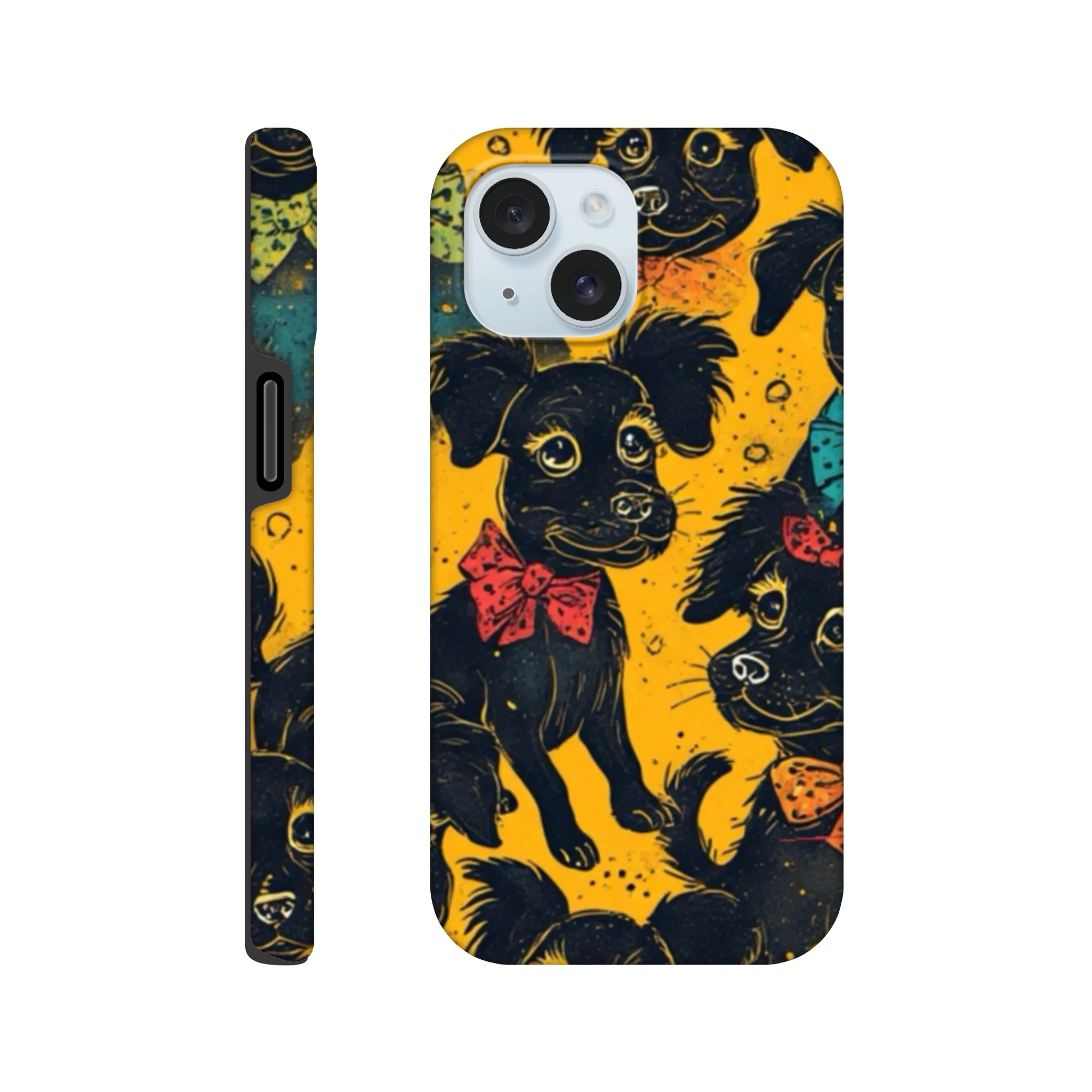 vintage cute whimsical dog protective mobile phone case. Trending best mobile phone case in uk. Aialchemyart.co.uk funky quirky retro design