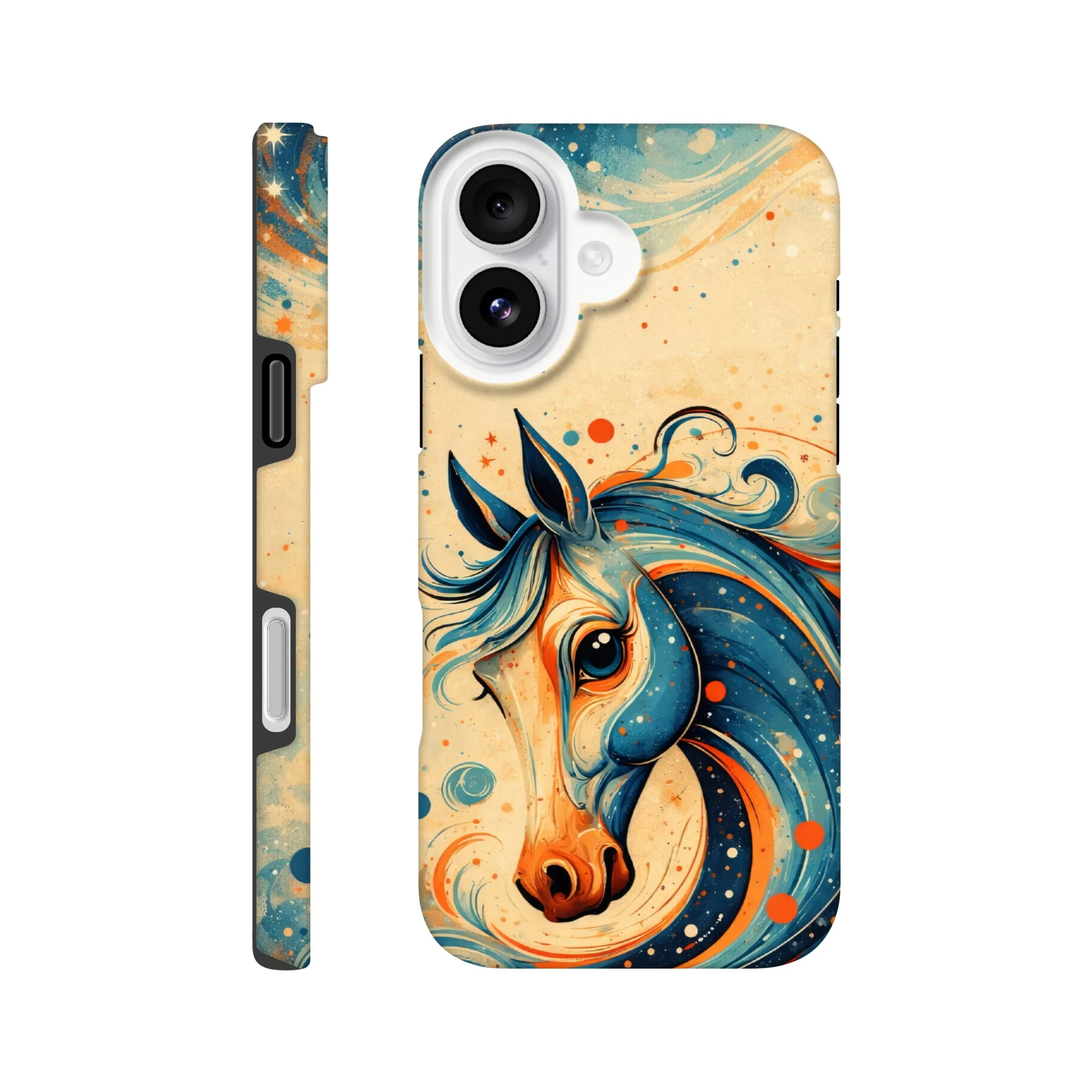 Vintage whimsical 1950’s horse retro atomic, art deco, mid century design protective mobile phone case. Tough custom iPhone compatible mobile phone case. Aialchemyart.co.uk