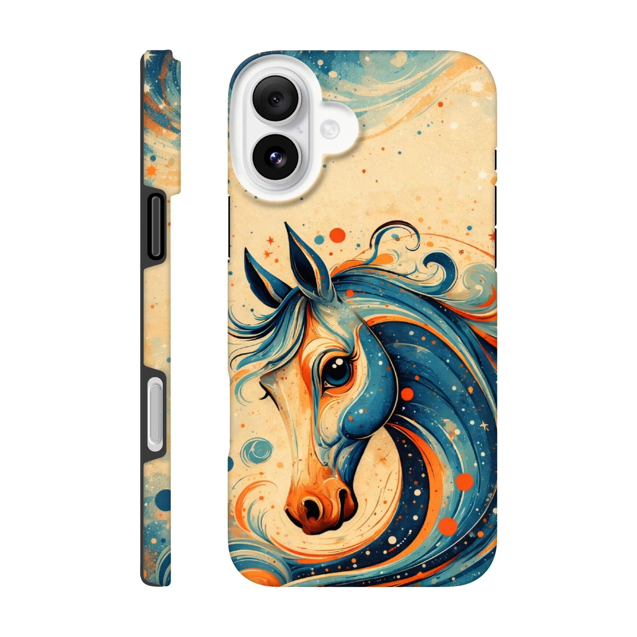 Vintage whimsical 1950’s horse retro atomic, art deco, mid century design protective mobile phone case. Tough custom iPhone compatible mobile phone case. Aialchemyart.co.uk