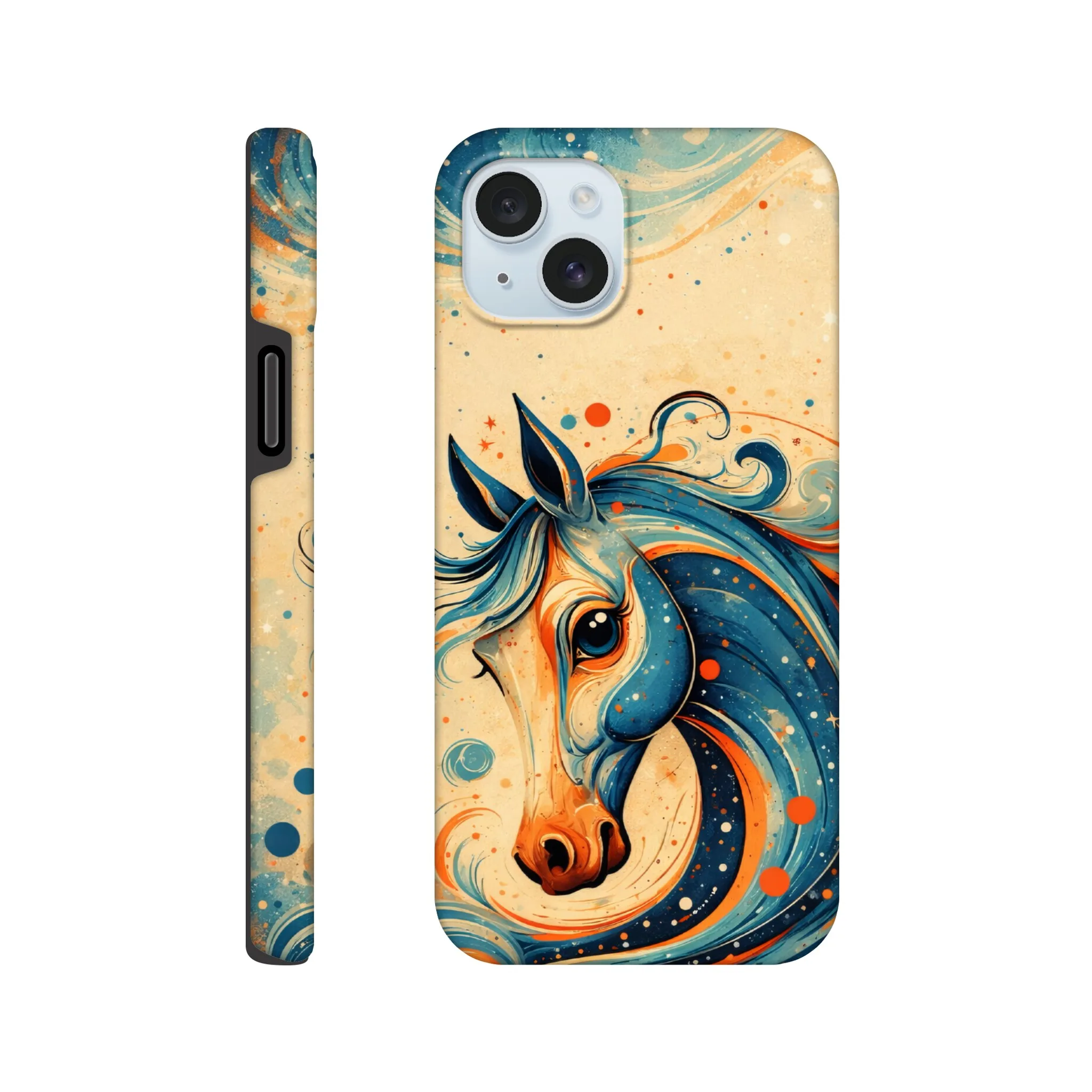 Vintage whimsical 1950’s horse retro atomic, art deco, mid century design protective mobile phone case. Tough custom iPhone compatible mobile phone case. Aialchemyart.co.uk