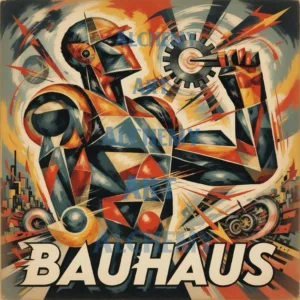 Bauhaus vintage working man robot futuristic cubist geometric worker industrial art. art deco retro architecture.Online affordable stylish vintage art aialchemyart.co.uk best vintage retro prints and posters uk trending 1950's wall art art deco travel posters mid century modern chic stylish fine art nostalgic classic rockabilly